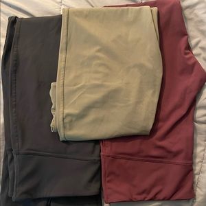 Evy’s Tree leggings XL. 3 pair- sage, black, and maroon.